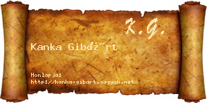 Kanka Gibárt névjegykártya